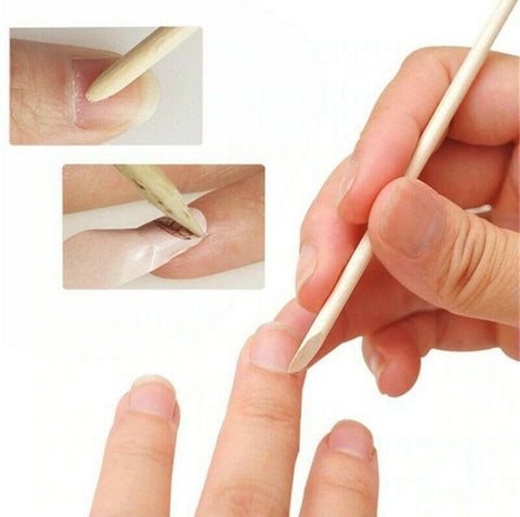 100PCS Wooden Cuticle Pusher Ideal for Manicure & Pedicure Best For Salon and Home Use.