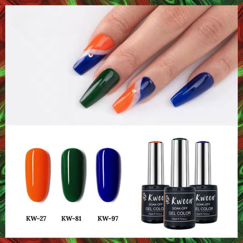 KWEEN Gel Color Set of 3 Neon Nail color set For Saloon