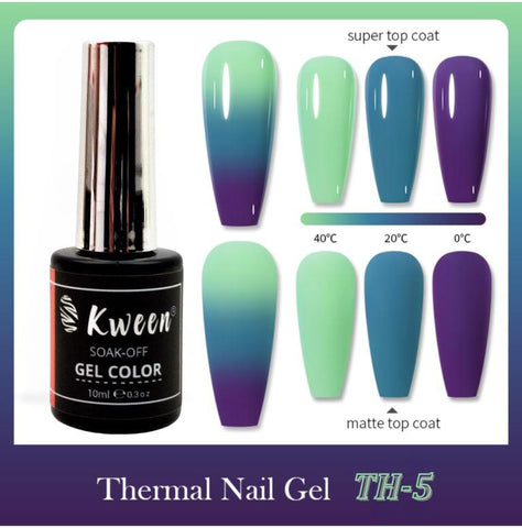 KWEEN Color Changing Gel Nail Polish 3  Shade Temperature Change Nail Polish Gel Nail Art DIY Salon at Home