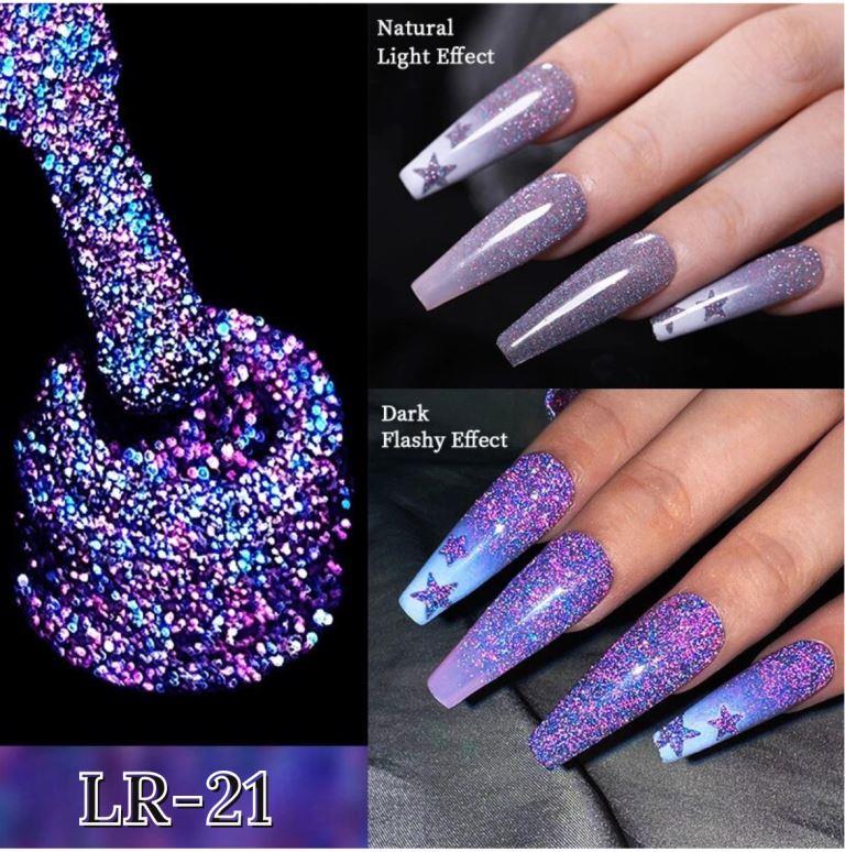 KWEEN Multi Reflective Glitter Liner Gel Nail Polish-Painting Stripe Gel