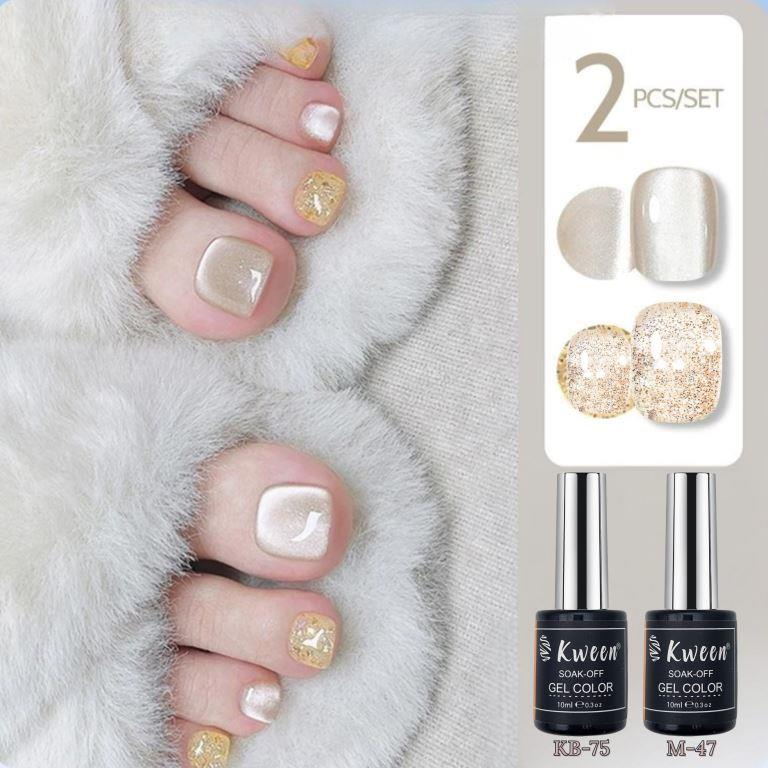 KWEEN 2Pcs/Set 10ml Cat Magnetic Gel Polish with Glitter Gel Polish