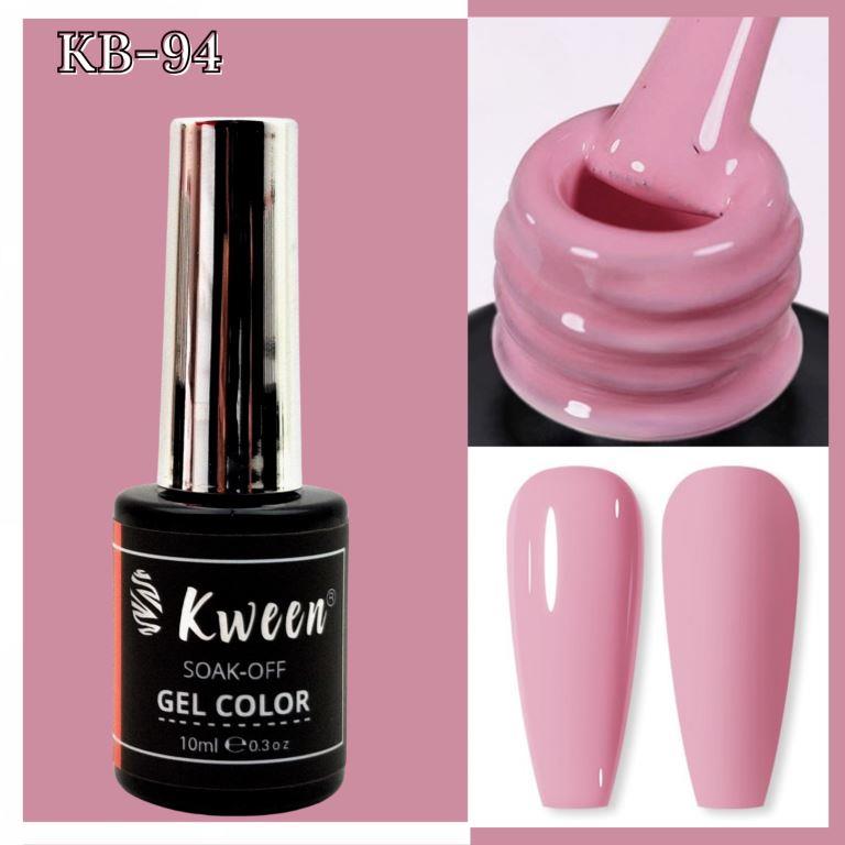 KWEEN 10ML French Base Color Solid Pink Gel Nail Polish For Nail Art DIY at Home