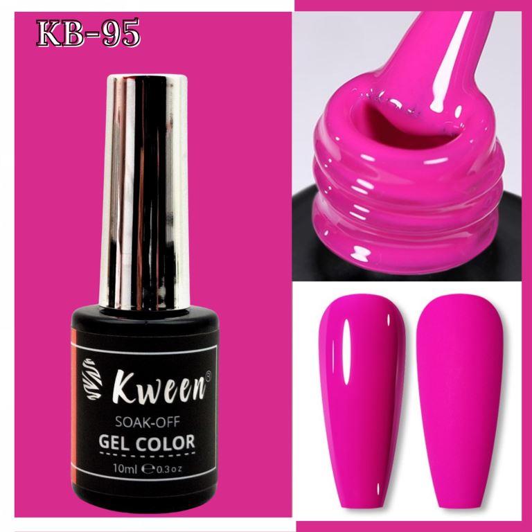 KWEEN Shocking Pink 10ml Gel Nail Polish Party Series Nail Gel Colorful Soak Off UV Gel For Manicure