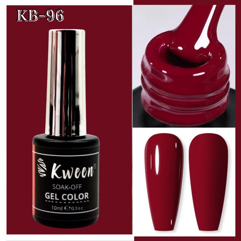 KWEEN Blood Red Gel Polish Dark Red Nail Gel Polish 10ML Soak Off UV LED Nail Polish