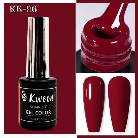 KWEEN Blood Red Gel Polish Dark Red Nail Gel Polish 10ML Soak Off UV LED Nail Polish