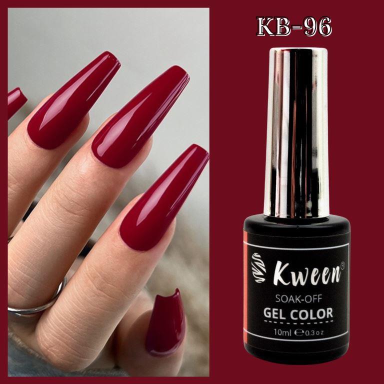 KWEEN Blood Red Gel Polish Dark Red Nail Gel Polish 10ML Soak Off UV LED Nail Polish