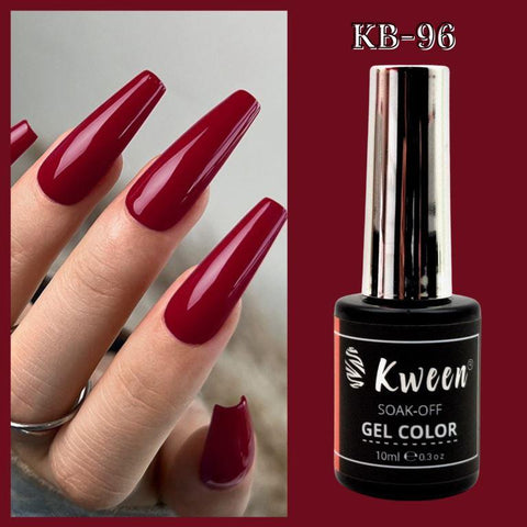 KWEEN Blood Red Gel Polish Dark Red Nail Gel Polish 10ML Soak Off UV LED Nail Polish