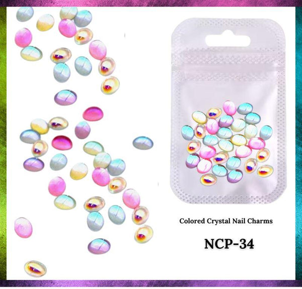 3D Colorfull crystal Rhinestones Nail Jewelry Flatback ColorfulNail Charms