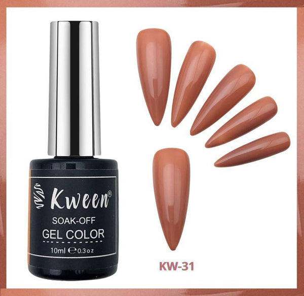 KWEEN Beige Color UV/LED Soak off Gel Nail Polish Long lasting For Manicure