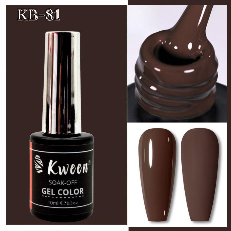 KWEEN Dark Chocolate Brown Gel Nail Polish,Soak Off U V Gel Nail Color For Manicure