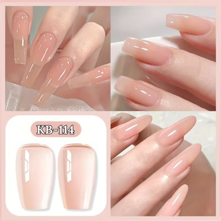 KWEEN Translucent Natural Nude Color Gel Polish UV LED Nail Art Manicu ...