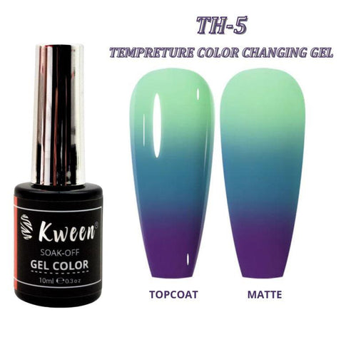 KWEEN Color Changing Gel Nail Polish 3  Shade Temperature Change Nail Polish Gel Nail Art DIY Salon at Home