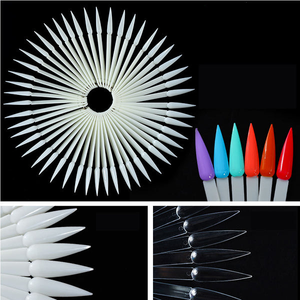 Nail Display Board Nail Tips Color Sticks Practice Finger Tips Nail Color Display Sticks