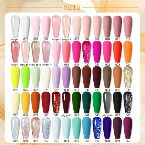 Born Pretty 60pcs Gel Nail Colors Set Perfect For Salon-Quality Manicures At Home.