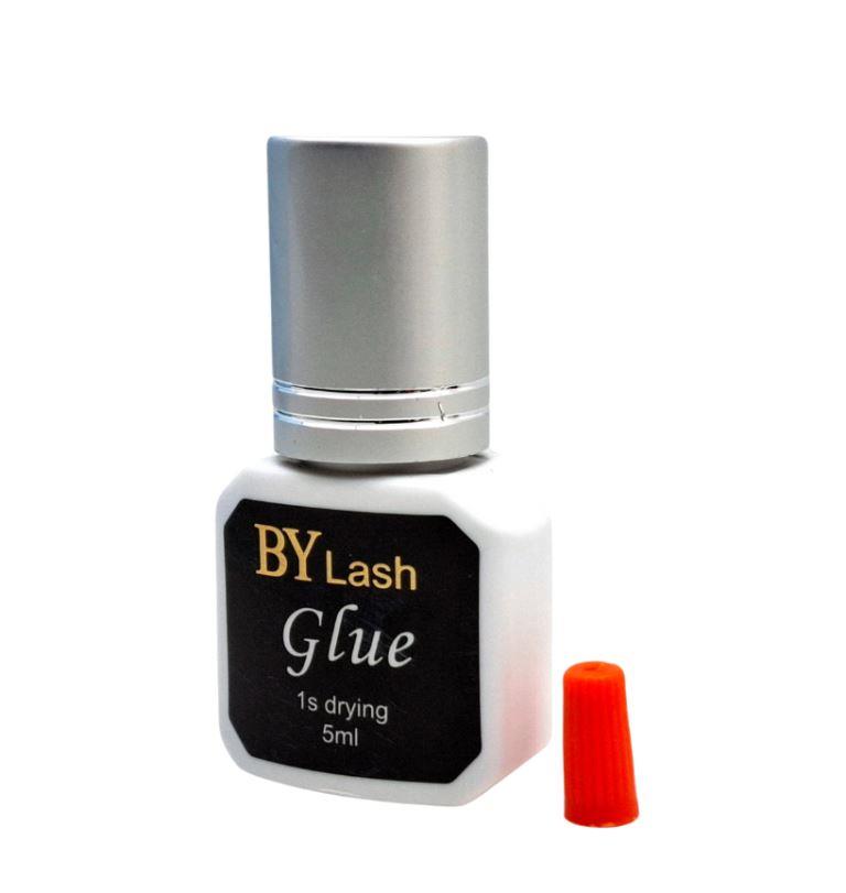 BY Eyelash Extension Glue, Extra Strong Professional Eyelash Glue, 1 Sec Drying time, 7-9 Weeks Retention, lash Extension Glue or Semi-Permanent Eyelash Extensions (0.17fl.oz / 5ml)