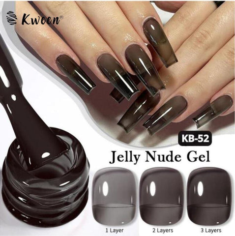 Kween Translucent Color Gel Polish Jelly Nails UV Gel Varnish Soak Off UV LED Semi Permanent Nail Art Gel Polish for manicure