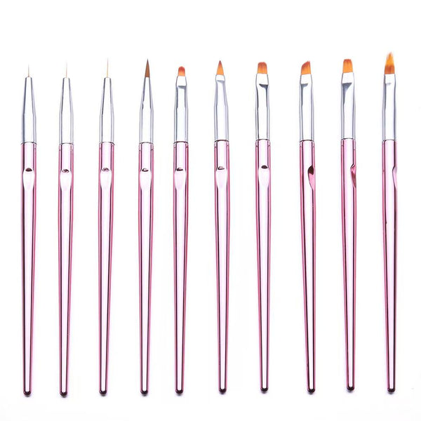 10pcs Multi-functional Acrylic Nail Drawing Pen Kit professional tool for nail art
