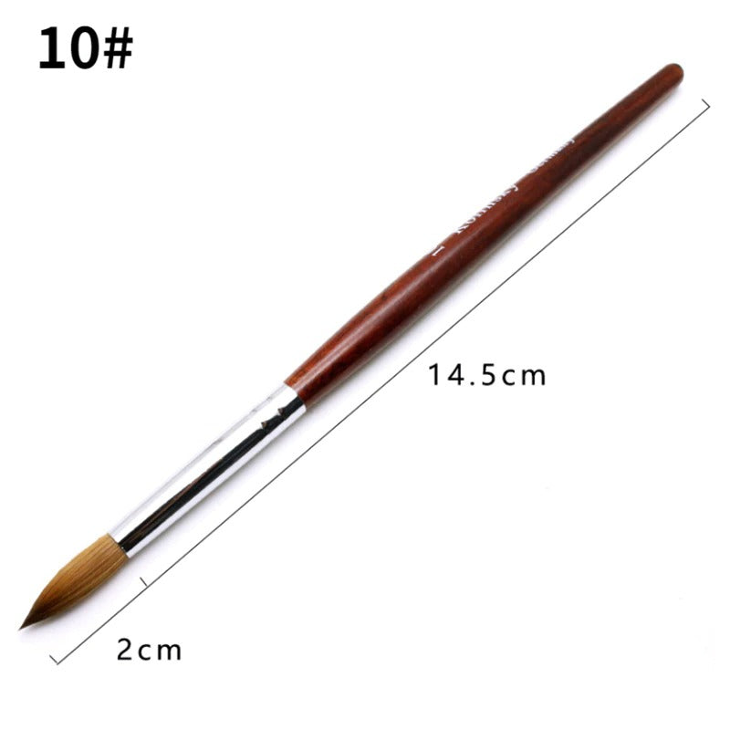 Acrylic 30% Kolinsky Nail Brush Good Quality Wood Handle Nail Art Brush Gel Builder Drawing & Painting Manicure Brush Tools