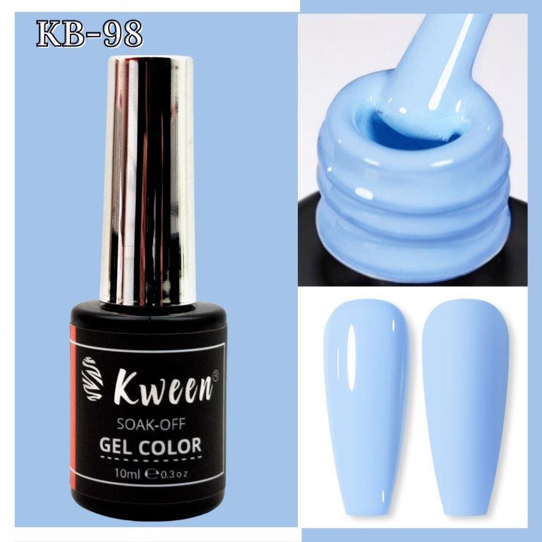 KWEEN 10ML Light Blue Solid Color Gel Polish Soak Off UV LED Nail Gel Polish For Nail Art Manicure