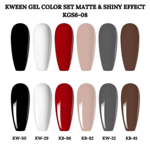 KWEEN Basic Hot Selling Soak Off UV Gel Polish Set of 6