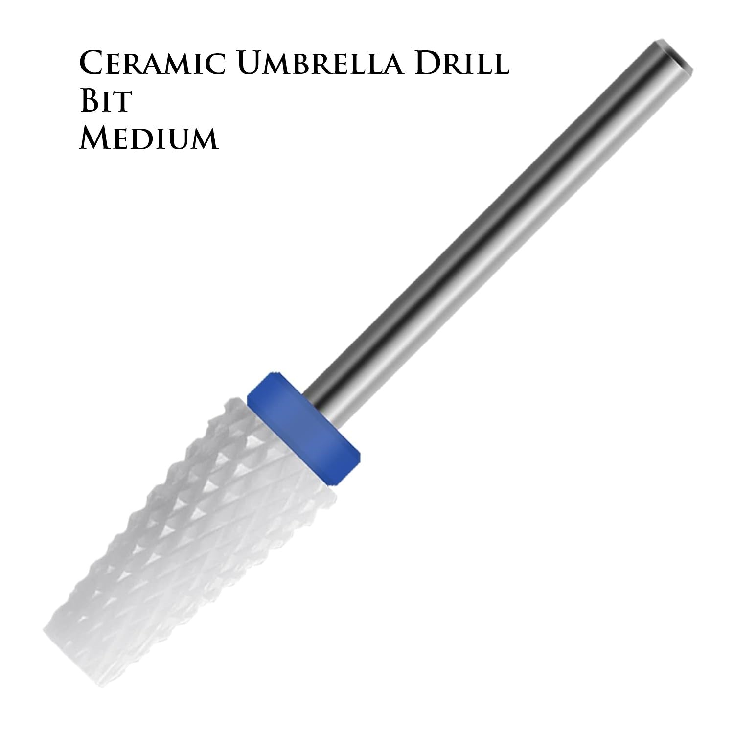 Umbrella Ceramic Bit 3/32" Shank Size - (Ceramic, Fine/Medium Grit) - Fast remove Acrylic or Hard Gel Nail Drill Bit for Manicure Pedicure Salon Professional or Beginner