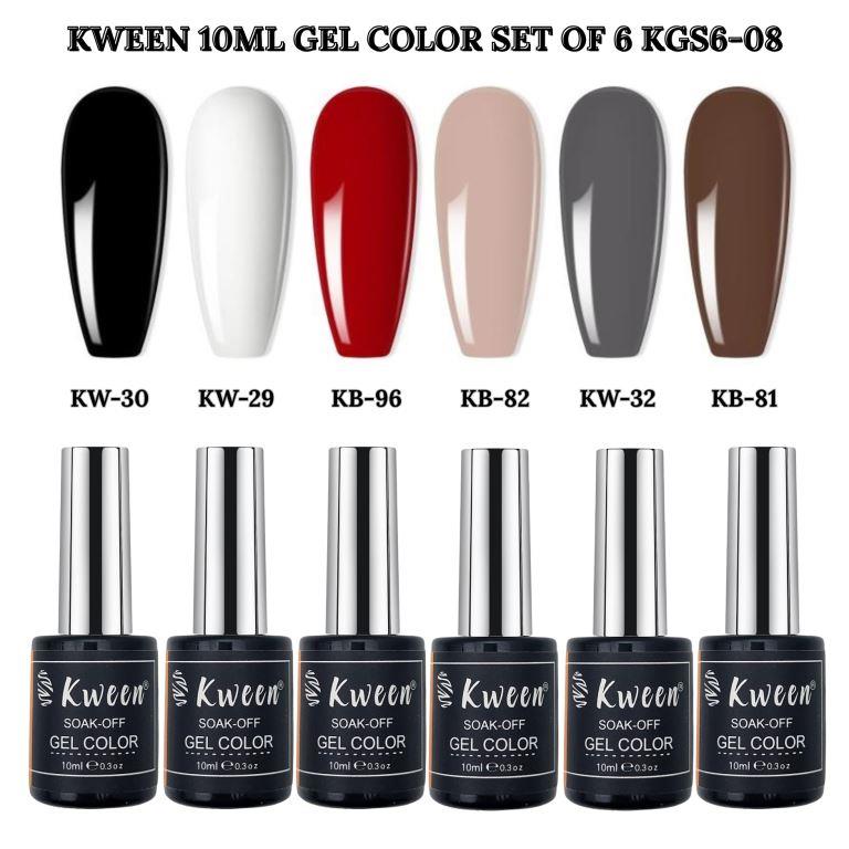 KWEEN Basic Hot Selling Soak Off UV Gel Polish Set of 6