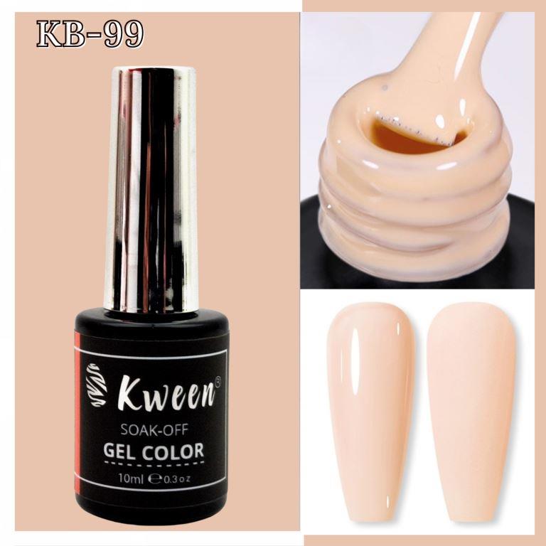 KWEEN 10ml Light Pink Peach Solid Color UV LED Gel Nail Polish For Nail art DIY at Home