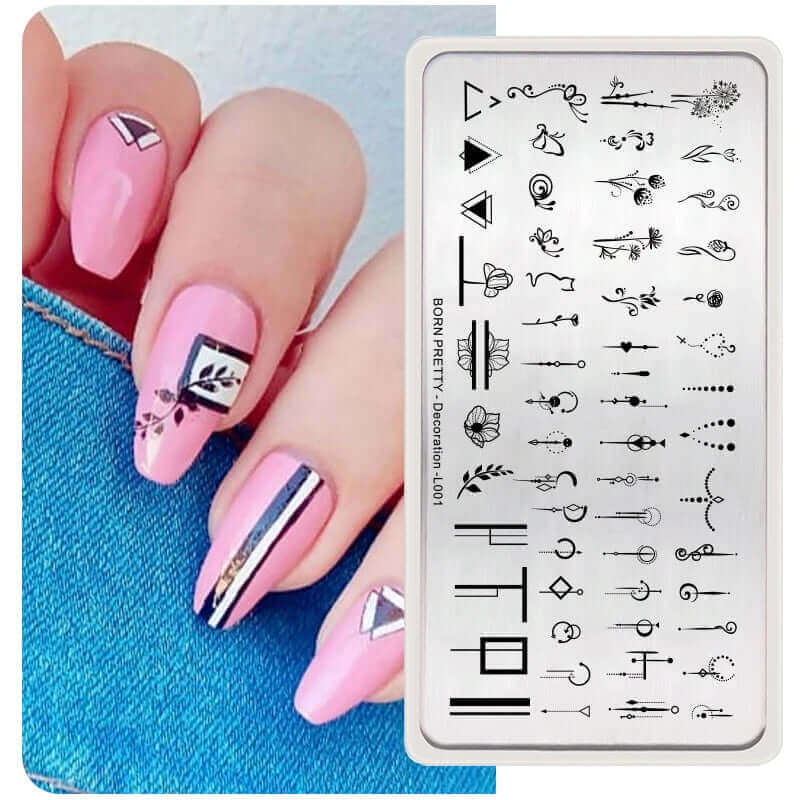 BORN PRETTY Decoration L001 Nail Stamping Plates Heart Love Animal Flower Artist Stamping Template Nail Design Stencil Tools Manicure