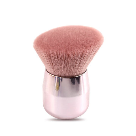 Small Efficient Soft Bristles Nail Art Dust Brush Makeup Brushes Foundation Brush Large Pink Powder Brush Flat Arched Premium Durable Makeup Brush For Women (Rose Pink)