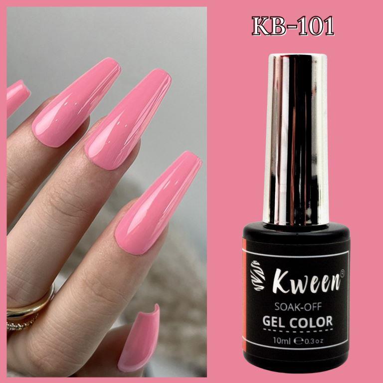KWEEN 10ml Pink Gel Nail Polish Soak Off UV LED Pink Nail Color For Nail Art