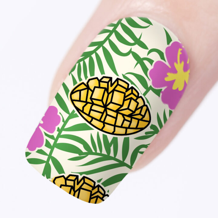 BORN PRETTY Stamping Plate Nail Art Template Tropical Punch-L001