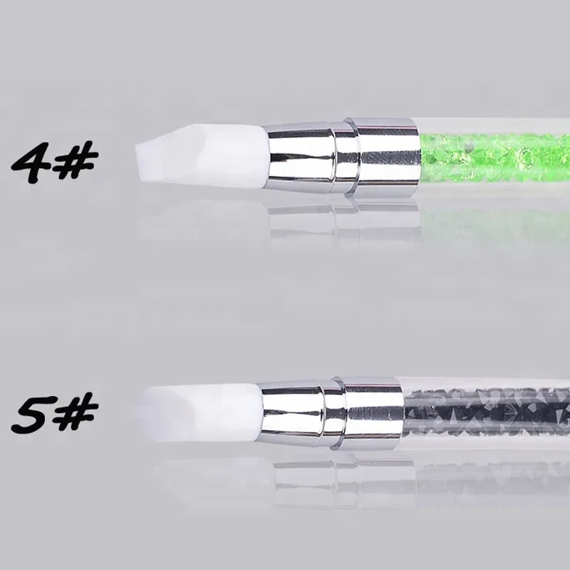 Rhinestone Handled Double Ended Silicone & Acrylic Pen for Stunning Designs & Carvings