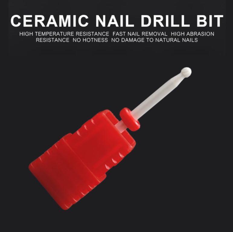 SMALL BALL Ceramic Nail Drill Bits 3/32 Ball Shape Nail Drill Bits Set for Acrylic Gel Nails Professional Rotary Burrs Electric Manicure Pedicure Nail File