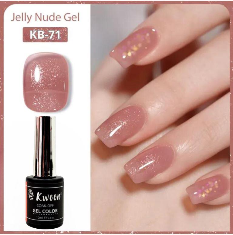 Kween sparkling Jelly Gel nail polish trendy color fall fashionable long lasting UV soak Off Gel Nail polish For Manicure