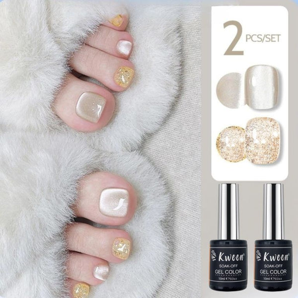 KWEEN 2Pcs/Set 10ml Cat Magnetic Gel Polish with Glitter Gel Polish