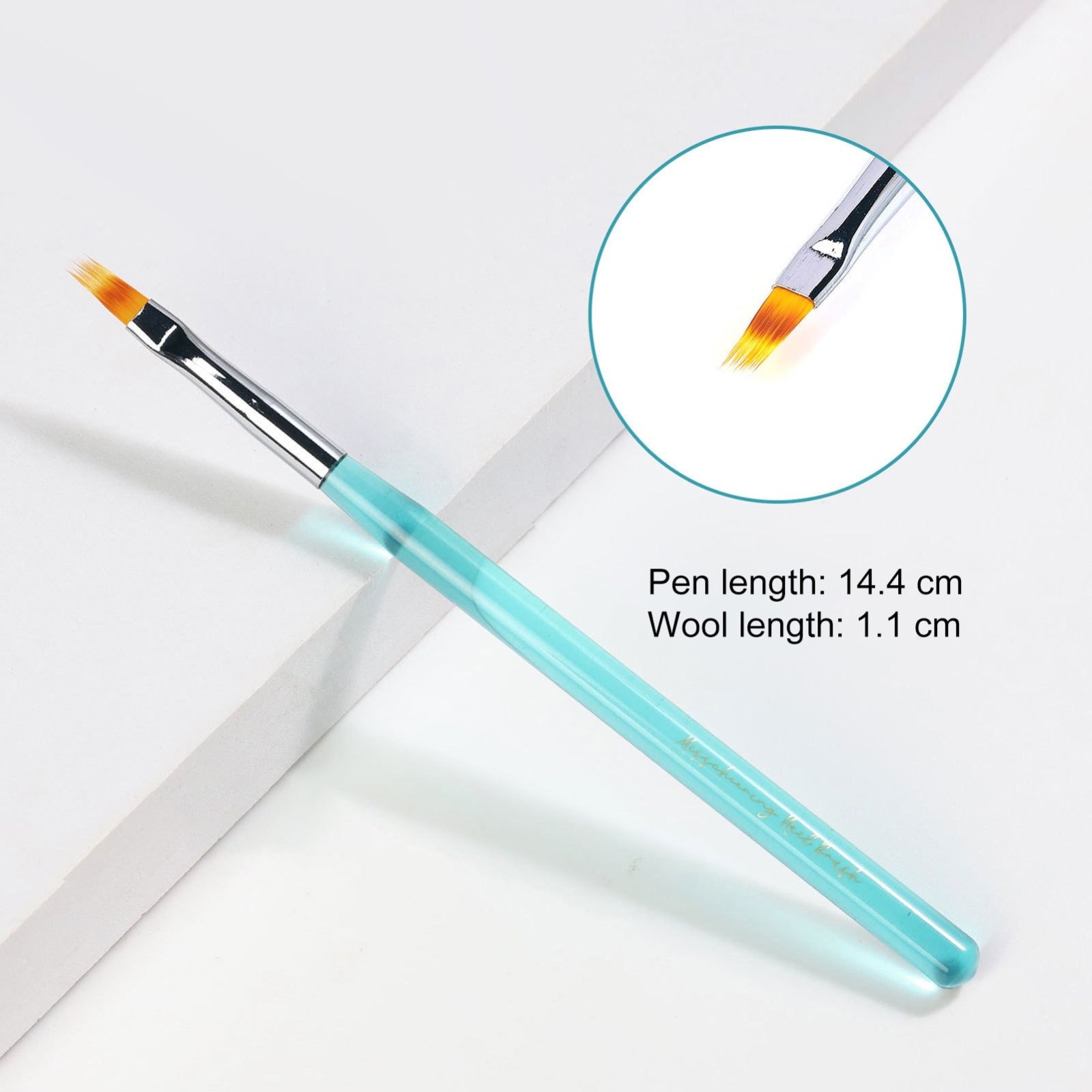 Professional Nail Art Ombre Brush Lightweight Pen Ocean Blue Nail Art Gradient Pen For Achieving The Fine Details and Thin Lines Needed For Nail Art Designs.