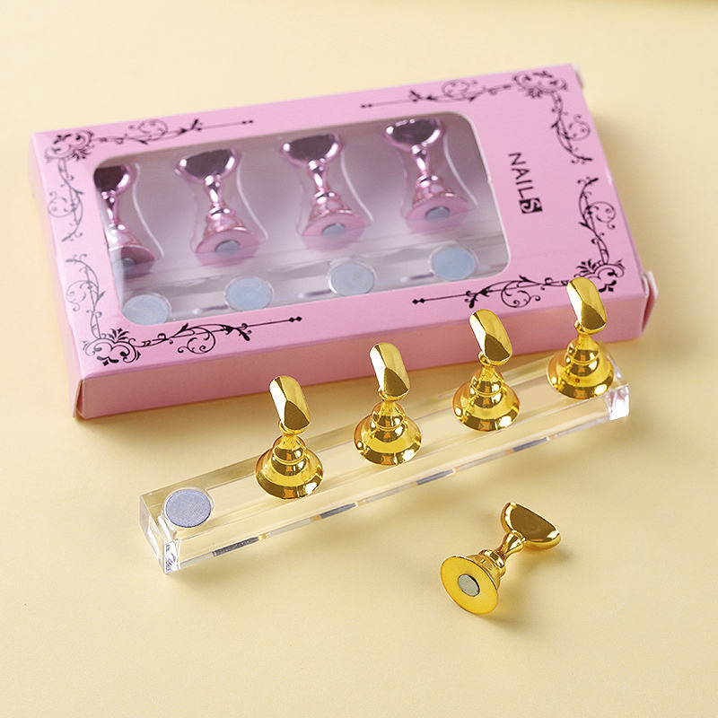 Magnetic Nail Art Practice Stand - 5pcs Display Stand for Showcasing Nail Colors in Salons.