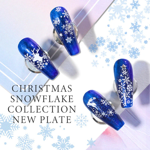 Nicoles Diary Winter Snowflake & Holiday Nail Art Stamping Plate Professional Nail Art Stamping Plates For Stunning Nail Art Design Creation.