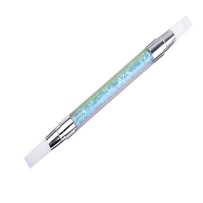 Rhinestone Handled Double Ended Silicone & Acrylic Pen for Stunning Designs & Carvings