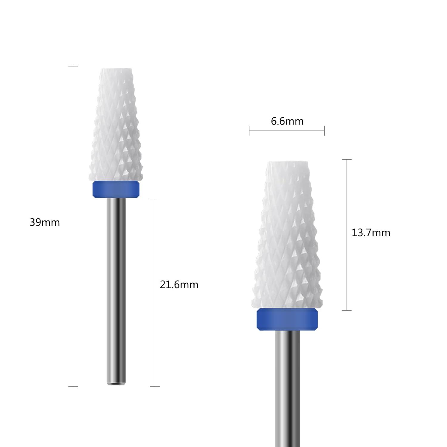 Umbrella Ceramic Bit 3/32" Shank Size - (Ceramic, Fine/Medium Grit) - Fast remove Acrylic or Hard Gel Nail Drill Bit for Manicure Pedicure Salon Professional or Beginner