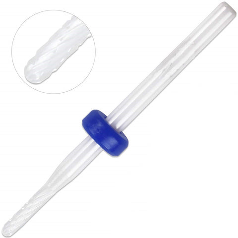 Ceramic Cuticle Nail Drill Bits 3/32 Inch (Fine/Medium Grit) Electric Acrylic Nails File Bit for Manicure Pedicure