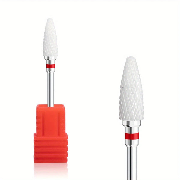 3/32" Shaft Professional Flame Ceramic Drill Bits for Shaping, Polishing and Gel Nail Removal