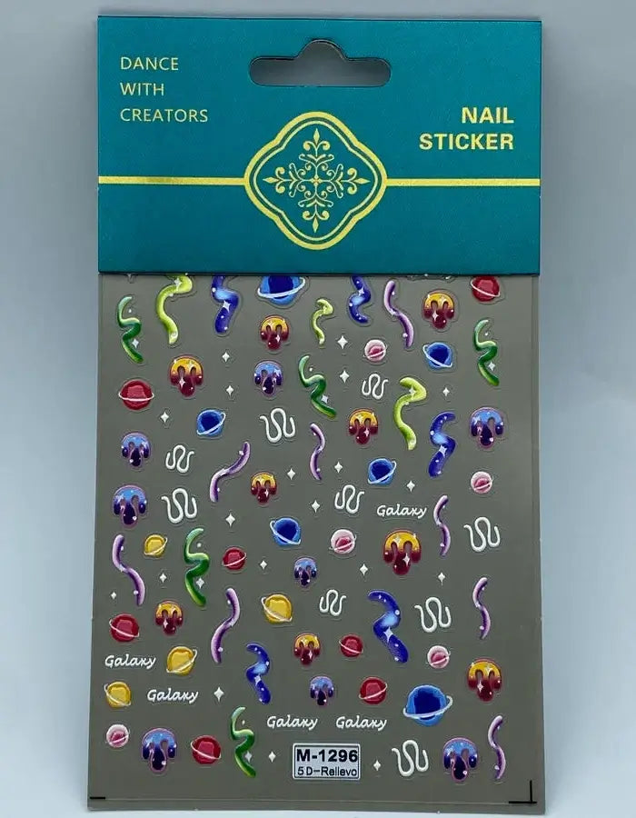 5D Embossed Cherry And Flower Nail Art Stickers For Creating Nails Best For Nail Art Enthusiats & Professionals.