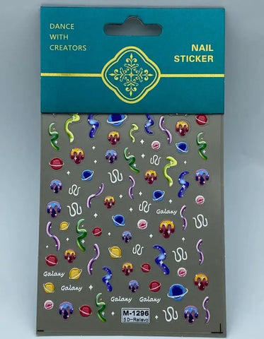 5D Embossed Cherry And Flower Nail Art Stickers For Creating Nails Best For Nail Art Enthusiats & Professionals.