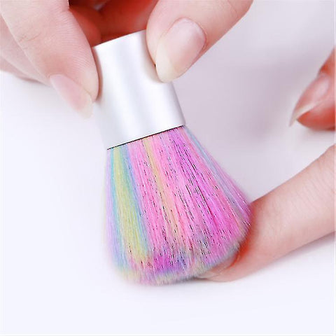 Rainbow Nail Cleaning Brush Soft Dust Remover Nail Brush For Cleaning Nails.