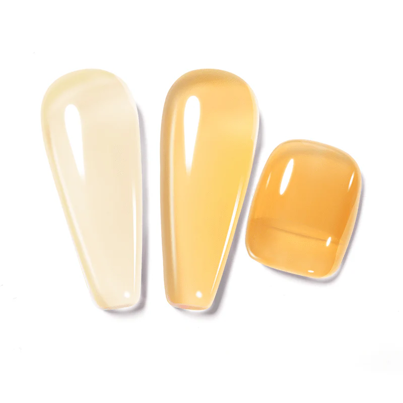 Kween Jelly Gel Nail Polish Sheer Jelly Mustard Yellow Gel Polish Crystal Transparent Gel Color For Nail Art and Manicure