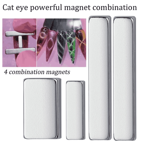 4-Piece Cat Eye Nail Art Magnet Set Multifunctional Magnetic Nail Tools for Stunning Manicures