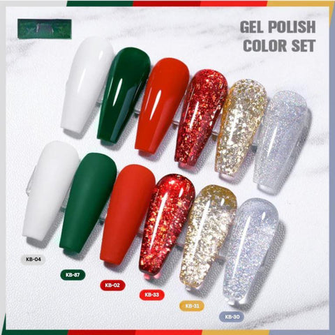 KWEEN Basic & Shiny Glitter Gel Polish Set of 6