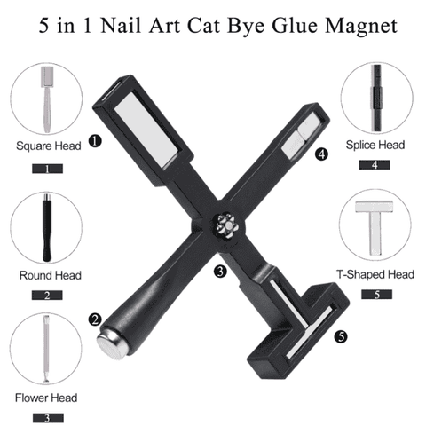 5-in-1 cat eye magnet nails tool multifunction strong magnetic cat eye tool DIY 5 in 1 cat eye magnet