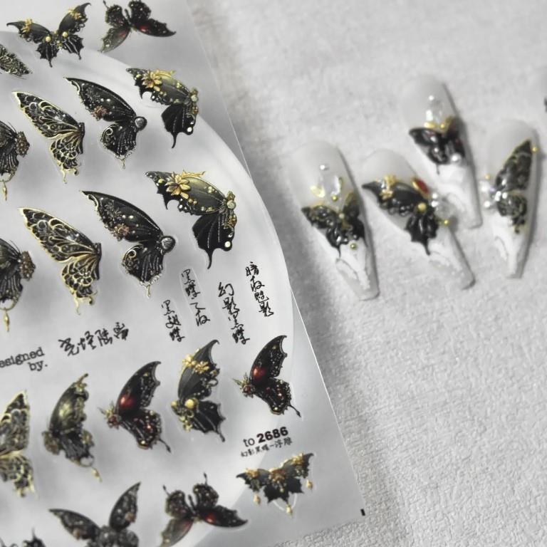 Butterfly Nail Stickers 5D Nail Art Decal Design Manicure Tool High Quality